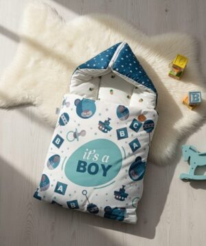 Baby Carry Nest – “It’s a Boy” Print (Blue)
