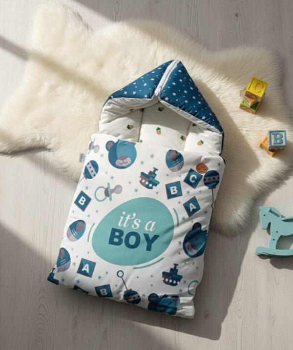 Baby Carry Nest – “It’s a Boy” Print (Blue)