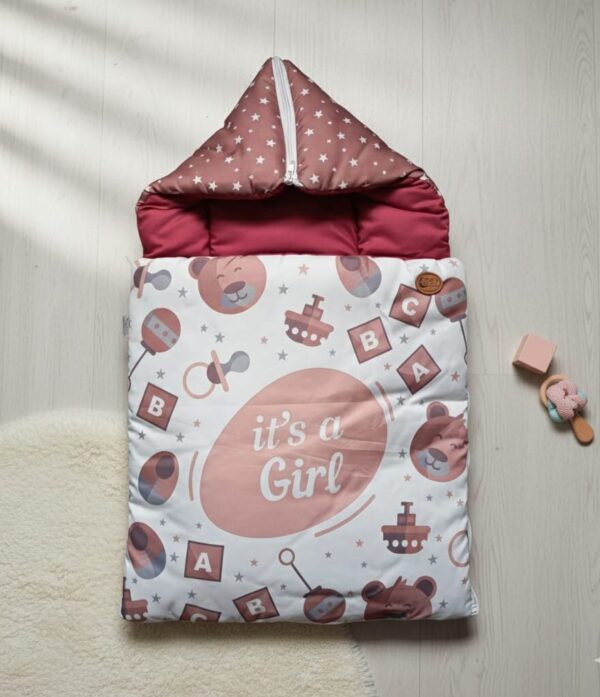 Baby Carry Nest Its A Girl Print