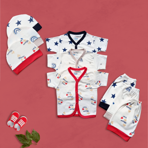 3-Piece Card Suit for Newborn (Pack of 3)