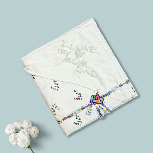 Wrapping Sheet – “Love Mom Dad” Embroidered