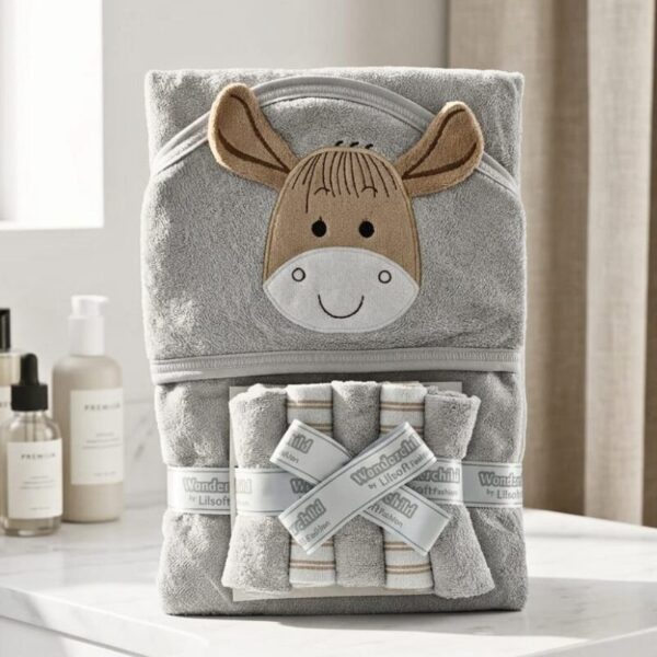 6 Pcs Baby Bath Towel Set - Monkey