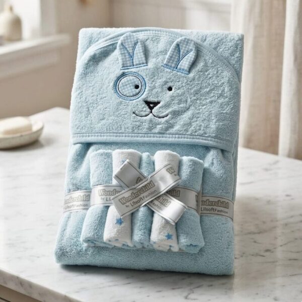6 Pcs Baby Bath Towel Set - Cute