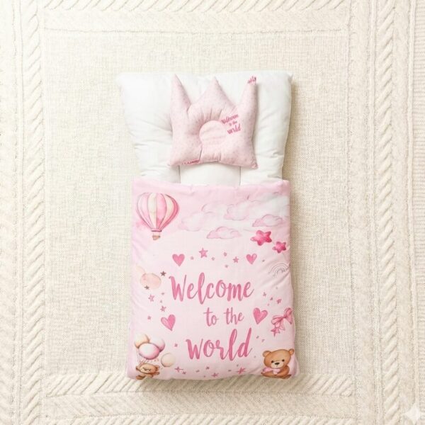 Premium "Welcome to the World" Carry Nest with Crown Pillow