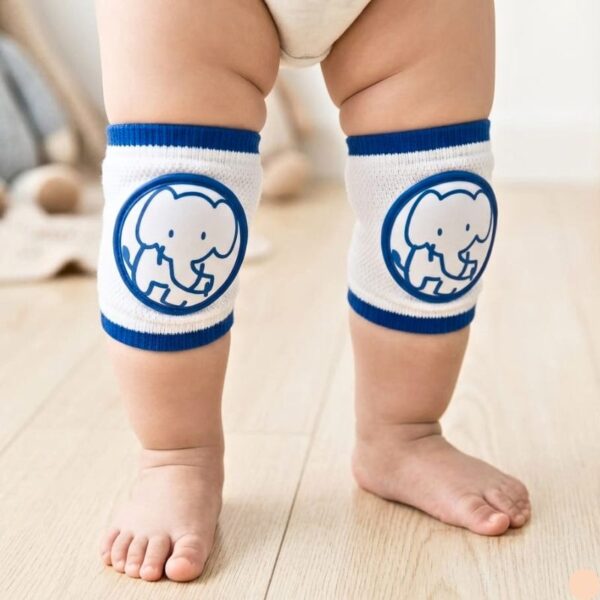 Premium Blue Elephant Non-Slip Baby Crawling Knee Pads