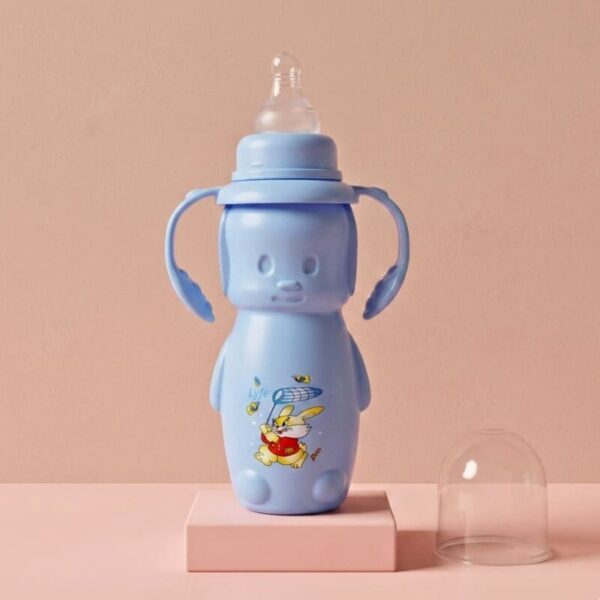 Premium 280ml "Playful Bunny" Baby Feeding Bottle - 9oz BPA-Free (Blue)