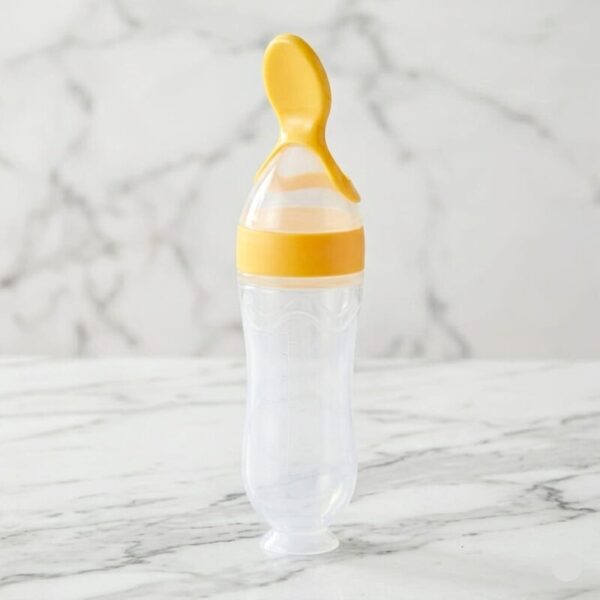 Premium Silicone Squeeze Spoon Feeder - Food & Cereal Dispensing Bottle