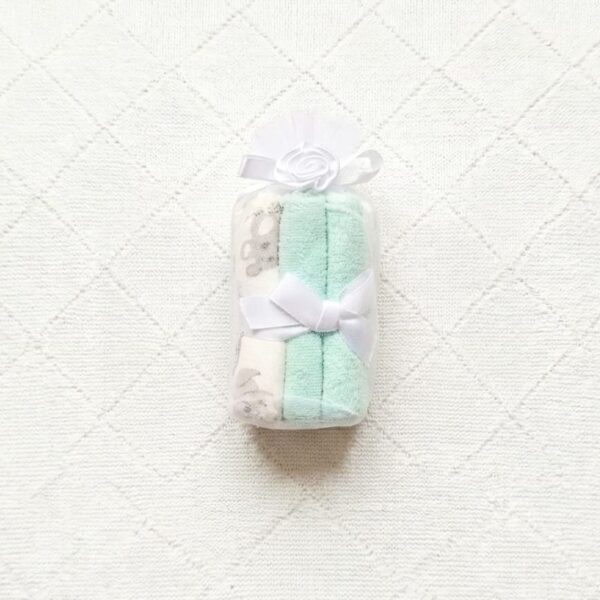 6-Pack Baby Washcloths - Mint, Birdie & Geometric Print