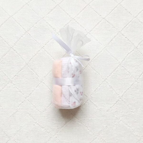 6-Pack Baby Washcloths - Peach, Stripes & Floral Print