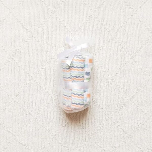 6-Pack Baby Washcloths - Sage Green & Geometric Prints