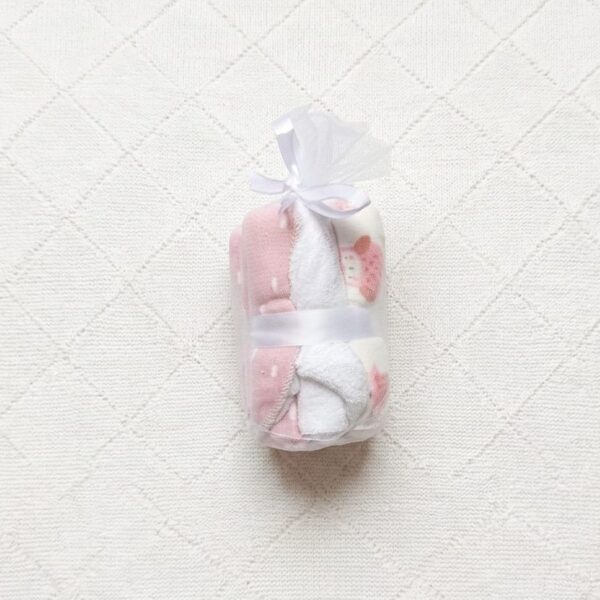 6-Pack Baby Washcloths - Dusty Rose & Sweet Owl Collection