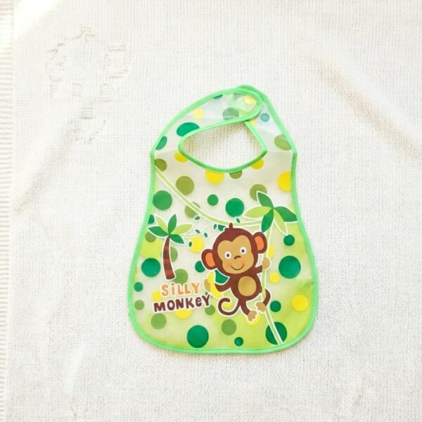 Waterproof Baby Bib Apron – "Silly Monkey" Jungle