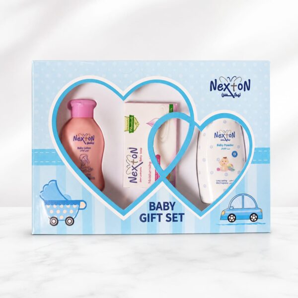 Nexton Baby Gift Set - 3 Pcs - Blue