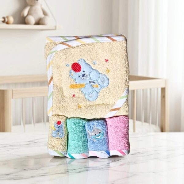 5 Pcs Baby Bath Towel Set - 025