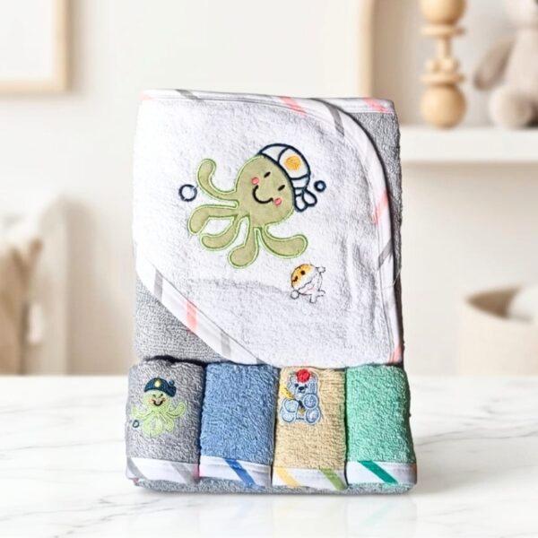 5 Pcs Baby Bath Towel Set - 026