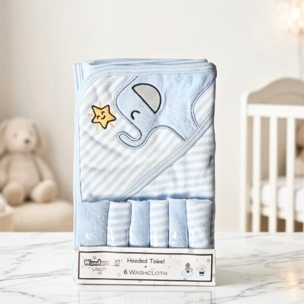 7 Pcs Baby Bath Towel Set - 021