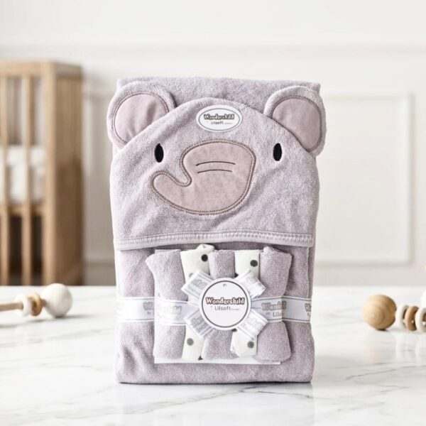 6 Pcs Baby Bath Towel Set - Elephant