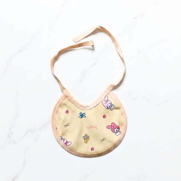 Soft Cotton Tie-On Baby Bib Yellow