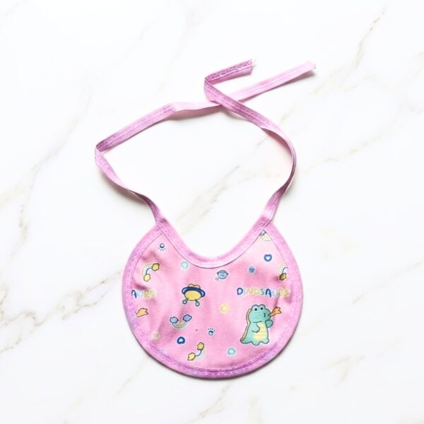 Soft Cotton Tie-On Baby Bib Pink