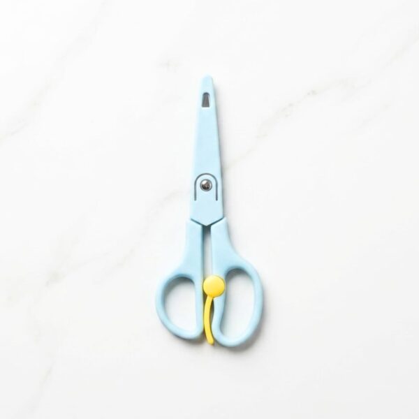 Hercules Bear Stainless Steel Baby Food Cutting Scissor -  Blue