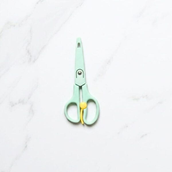 Hercules Bear Stainless Steel Baby Food Cutting Scissor -  Green