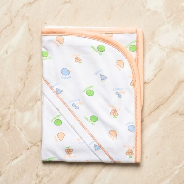 Fruity Hooded Baby Wrapping Blanket Sheet - Orange