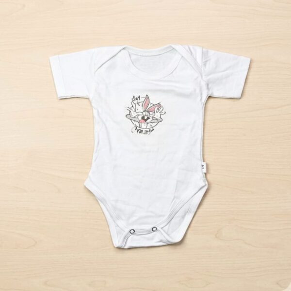 Stay Crazy White Baby Romper