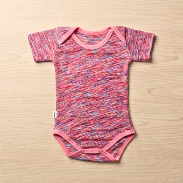 Pink Space-Dye Baby Romper