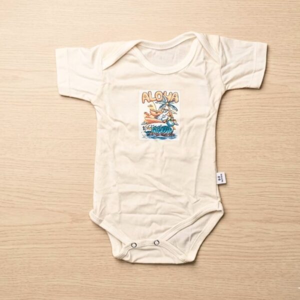 Surfing Beach Cream Baby Romper