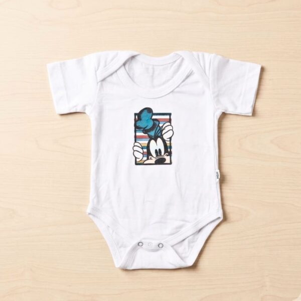 Retro Striped White Baby Romper