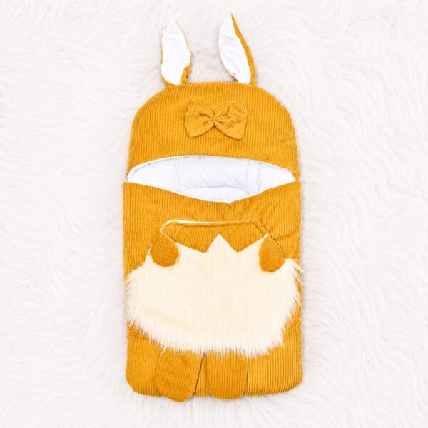 Premium Corduroy Bunny Baby Carry Nest – Mustard Yellow