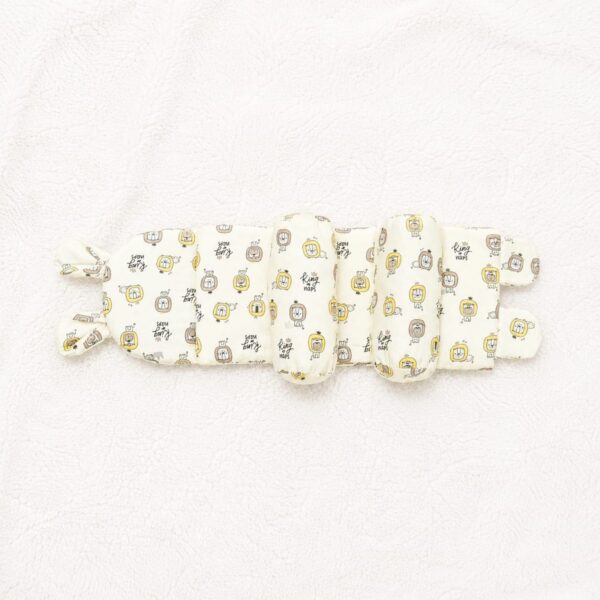 Adjustable Ergonomic Baby Head Pillow – Cute Lion Print