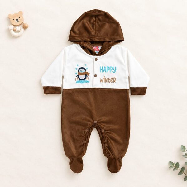 Baby Winter Hooded Footed Romper - 169