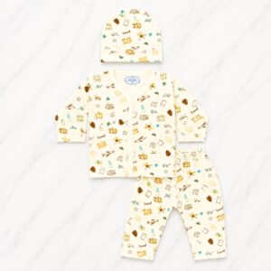 3 Piece Unisex Cotton Baby Suit Set - Travel - 088