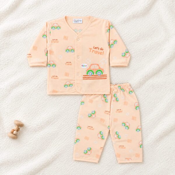 2 Piece Baby Car Print Full Suit Set - 0110