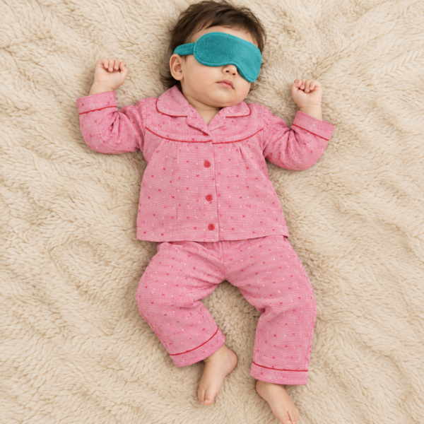Baby Coral Red Mini Bow Print Night Suit - 025